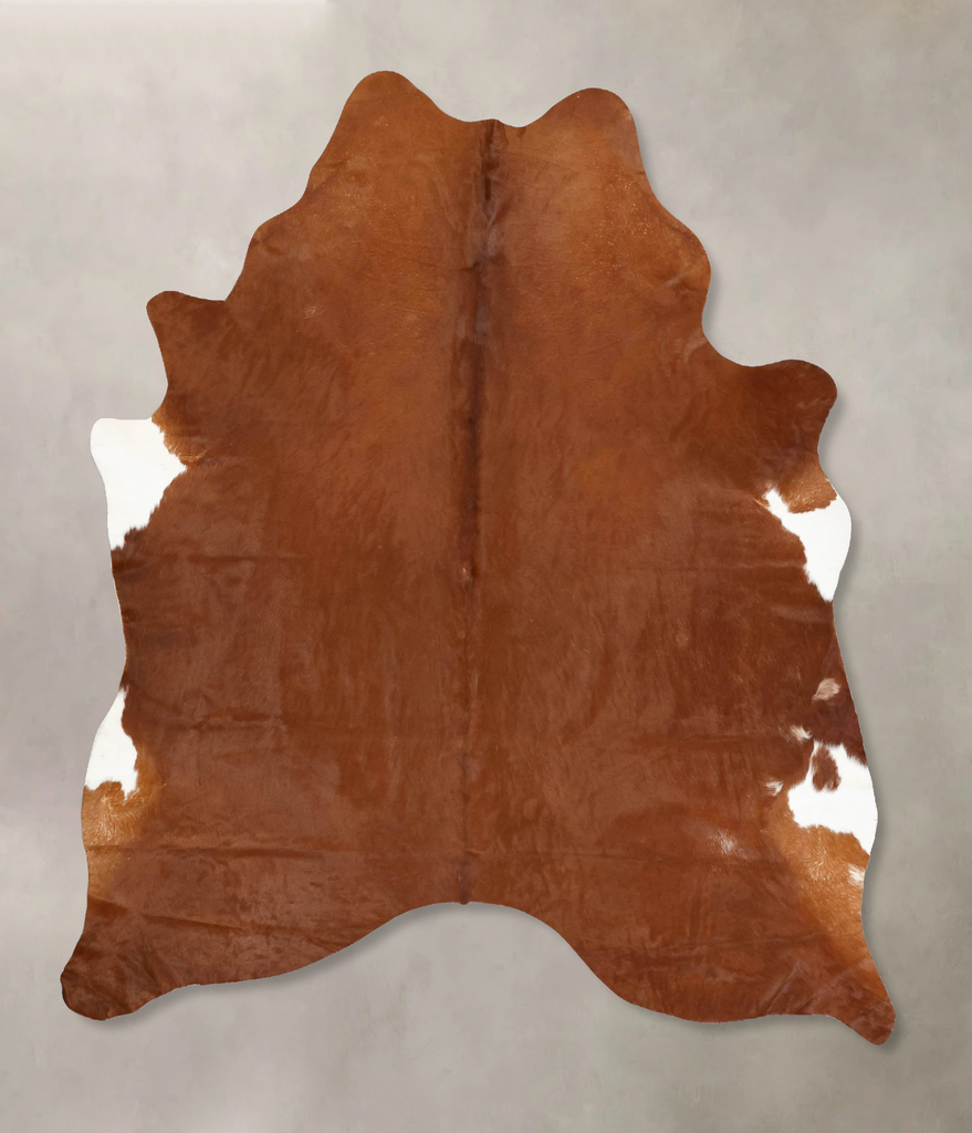 Solid Brown XX-Large Brazilian Cowhide Rug 8'1"H x 6'6"W #B13288 by Hudson Hides