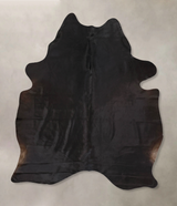 Solid Black X-Large Brazilian Cowhide Rug 7'7"H x 5'9"W #B13290 by Hudson Hides
