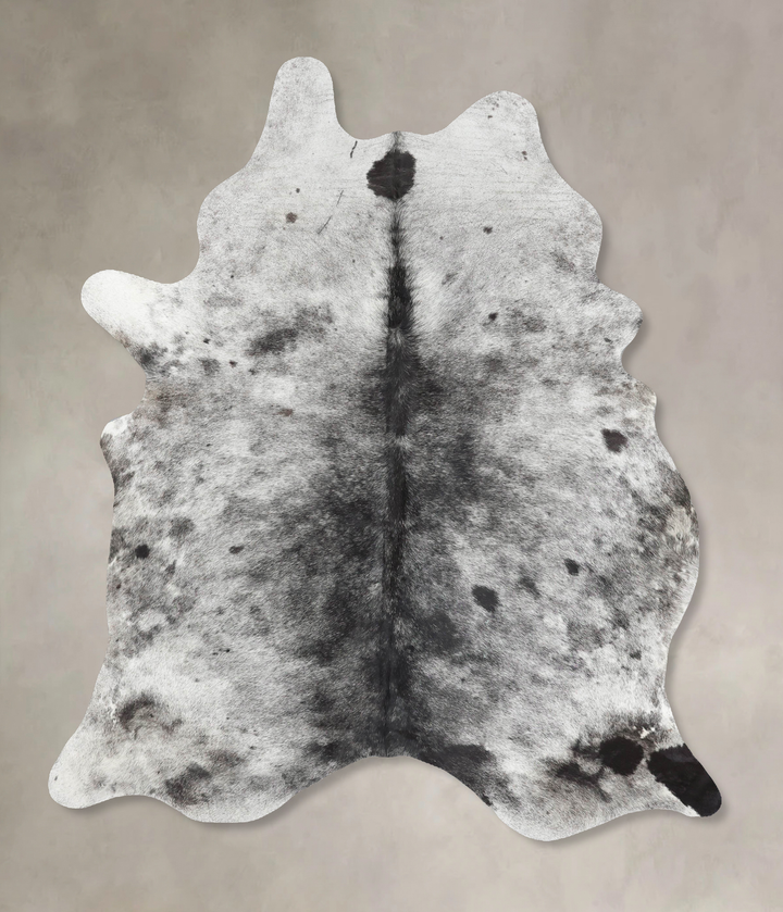 Salt and Pepper Black X-Large Brazilian Cowhide Rug 7'7"H x 5'5"W #B13292 by Hudson Hides