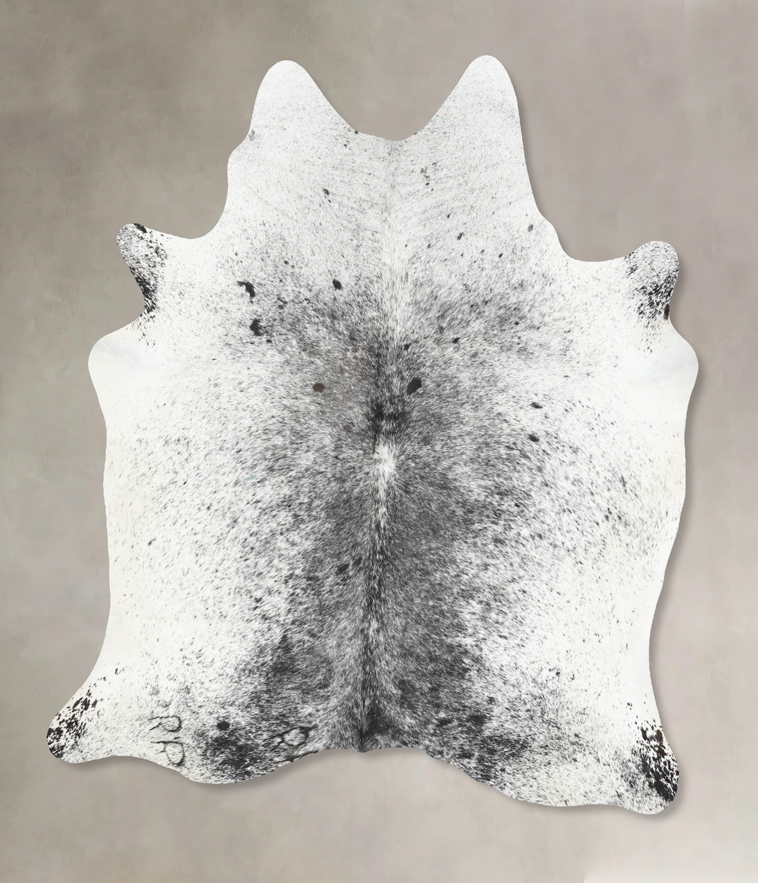 Salt and Pepper Black Large Brazilian Cowhide Rug 6'11"H x 5'8"W #B132