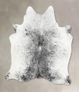 Salt and Pepper Black Large Brazilian Cowhide Rug 6'11"H x 5'8"W #B13294 by Hudson Hides