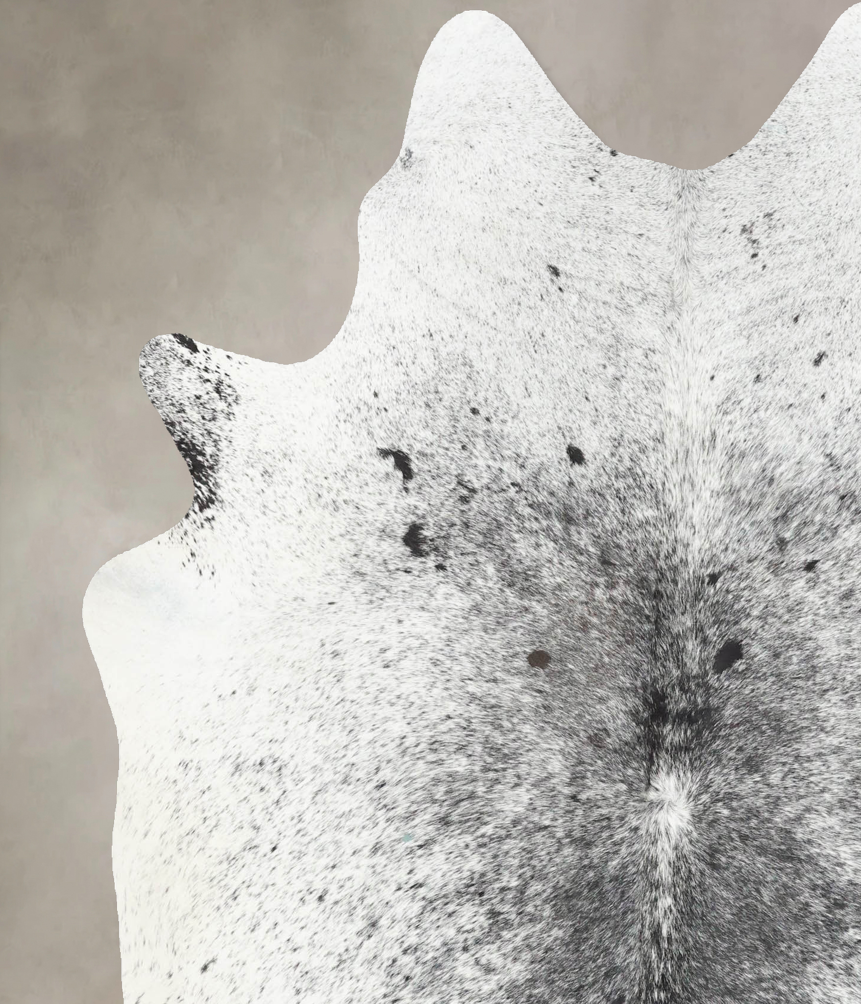 Salt and Pepper Black Cowhide Rug #B13294