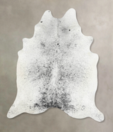 Salt and Pepper Black X-Large Brazilian Cowhide Rug 7'7"H x 6'0"W #B13295 by Hudson Hides
