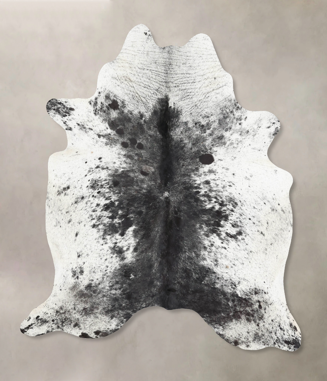 Salt and Pepper Black X-Large Brazilian Cowhide Rug 7'5"H x 6'1"W #B13