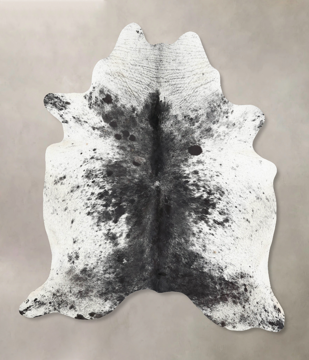 Salt and Pepper Black Cowhide Rug #B13297