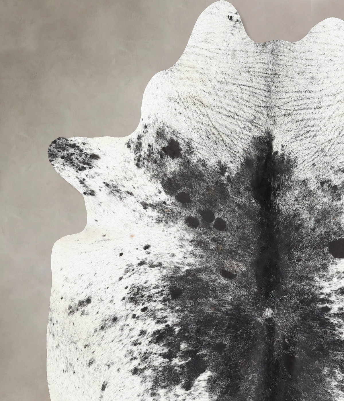 Salt and Pepper Black Cowhide Rug #B13297