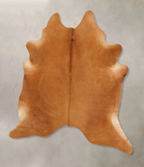 Solid Brown XX-Large Brazilian Cowhide Rug 7'11"H x 6'9"W #B13305 by Hudson Hides