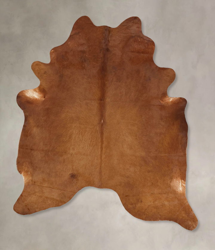Solid Brown X-Large Brazilian Cowhide Rug 7'8"H x 6'4"W #B13306 by Hudson Hides