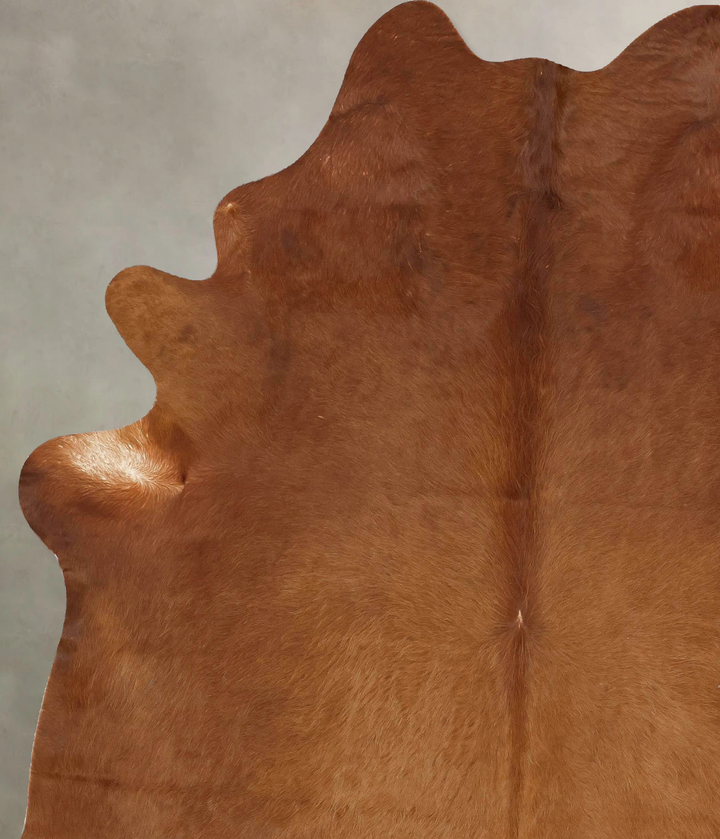 Solid Brown X-Large Brazilian Cowhide Rug 7'8"H x 6'4"W #B13306 by Hudson Hides