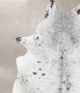 Salt and Pepper Black X-Large Brazilian Cowhide Rug 7'0"H x 5'11"W #B13311 by Hudson Hides