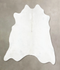 Solid White X-Large Brazilian Cowhide Rug 7'1