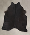 Solid Black Large Brazilian Cowhide Rug 6'11