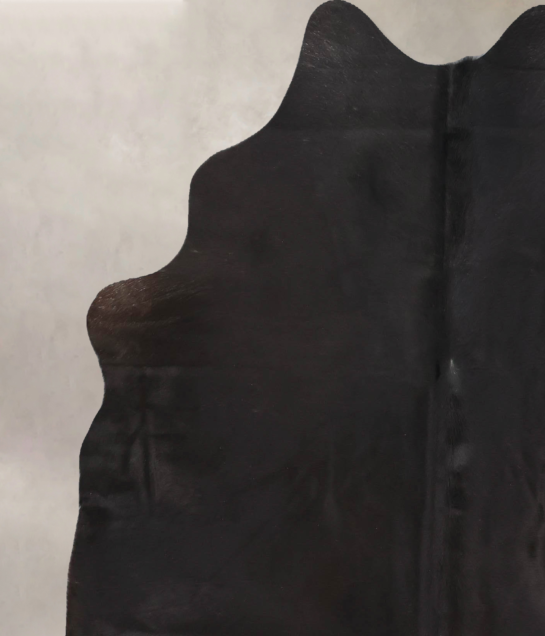Solid Black Cowhide Rug #B13320