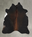 Chocolate and White Large Brazilian Cowhide Rug 6'4"H x 5'6"W #B13322 by Hudson Hides