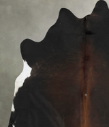 Chocolate and White Large Brazilian Cowhide Rug 6'4"H x 5'6"W #B13322 by Hudson Hides