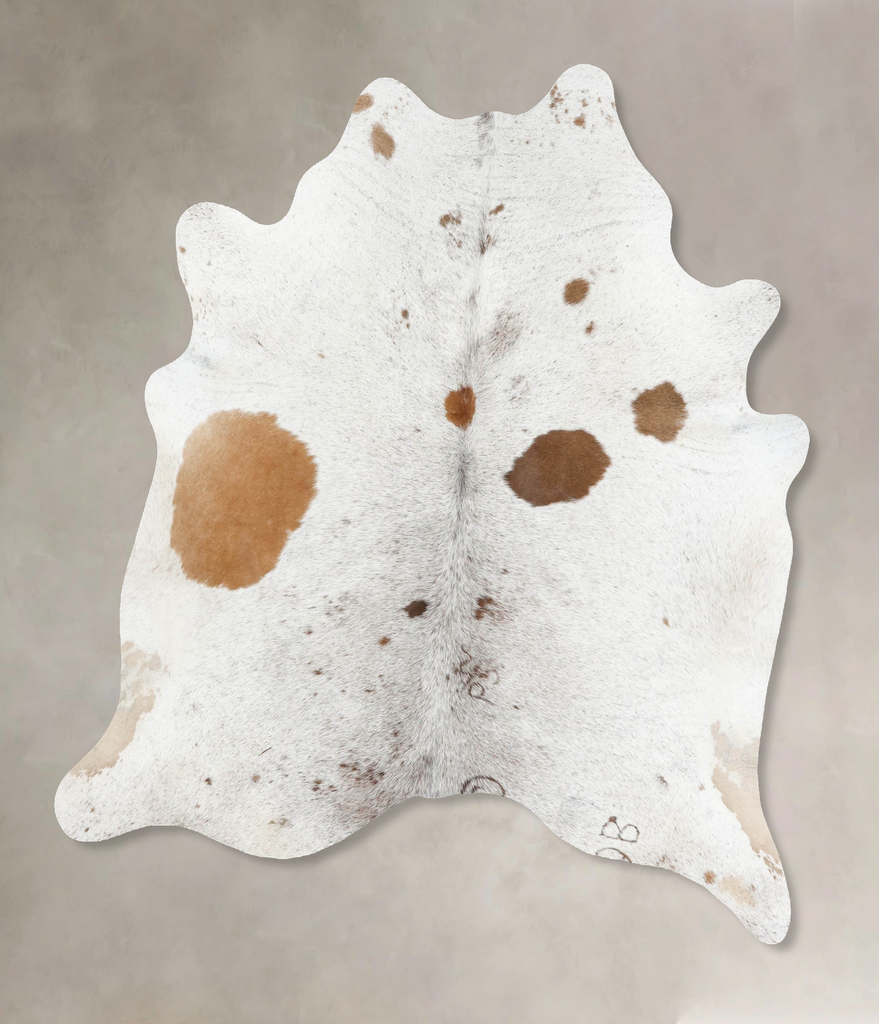 Salt and Pepper Brown X-Large Brazilian Cowhide Rug 6'11"H x 6'1"W #B13328 by Hudson Hides
