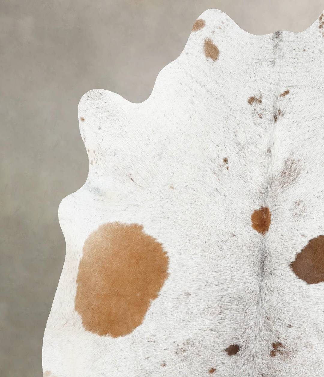 Salt and Pepper Brown X-Large Brazilian Cowhide Rug 6'11"H x 6'1"W #B1
