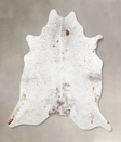 Salt and Pepper Brown X-Large Brazilian Cowhide Rug 7'4"H x 6'4"W #B13329 by Hudson Hides