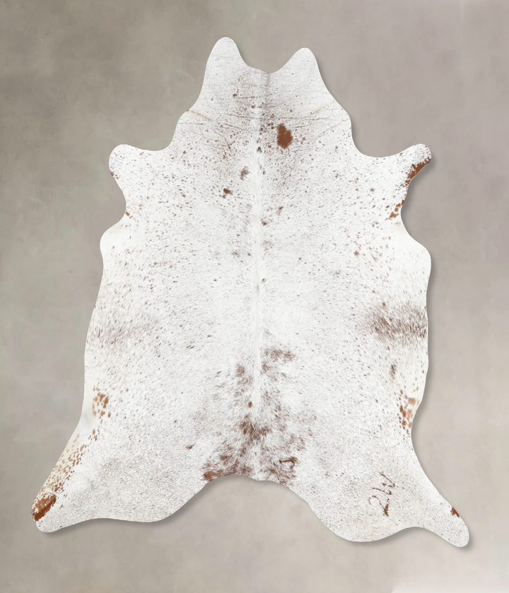 Salt and Pepper Brown X-Large Brazilian Cowhide Rug 7'4"H x 6'4"W #B13329 by Hudson Hides