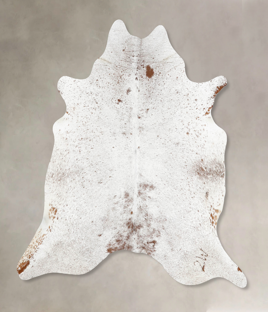 Salt and Pepper Brown X-Large Brazilian Cowhide Rug 7'4"H x 6'4"W #B13329 by Hudson Hides