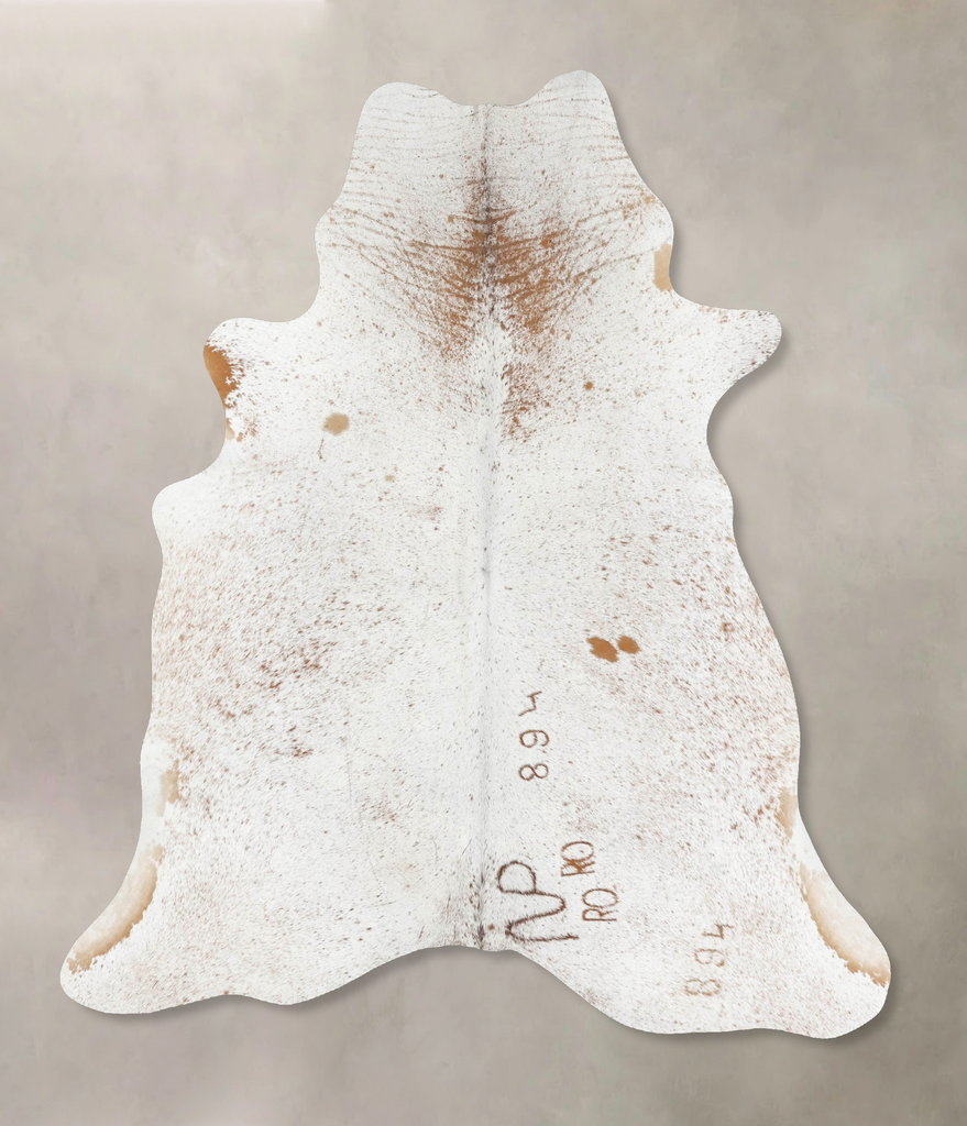 Salt and Pepper Brown X-Large Brazilian Cowhide Rug 7'3"H x 5'10"W #B13331 by Hudson Hides