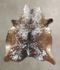 Salt and Pepper Brown X-Large Brazilian Cowhide Rug 7'3