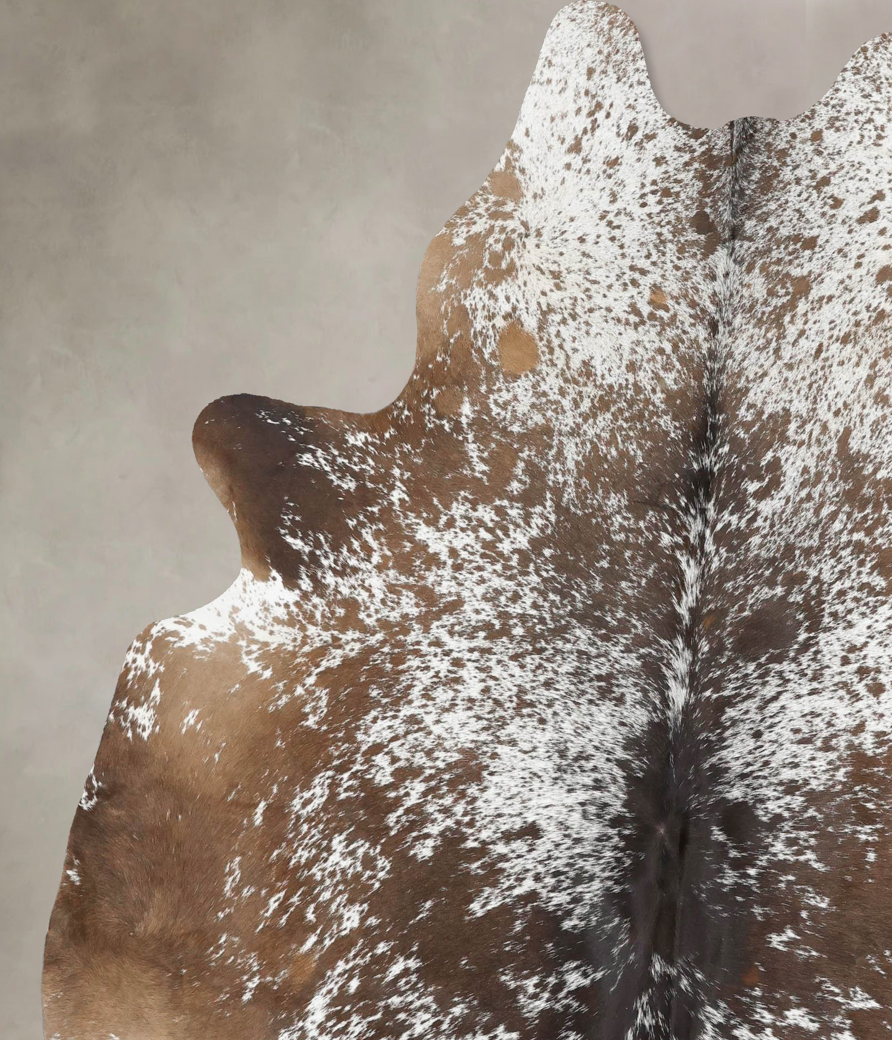 Salt and Pepper Brown Cowhide Rug #B13333
