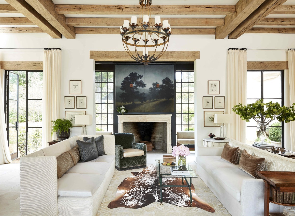 Salt and Pepper Brown Cowhide Rug #B13333