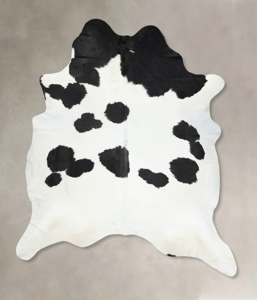 Black and White XX-Large Brazilian Cowhide Rug 8'11"H x 7'2"W #B13337 by Hudson Hides