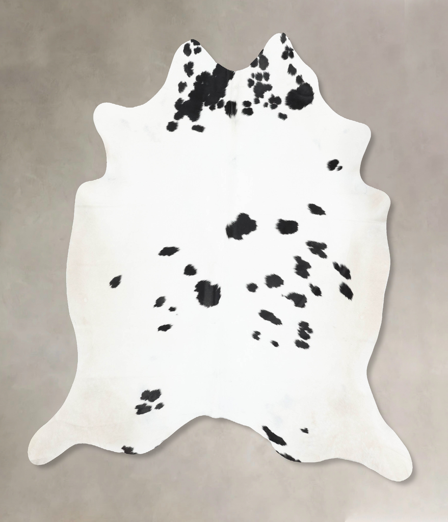 Black and White X-Large Brazilian Cowhide Rug 7'4"H x 6'10"W #B13338 by Hudson Hides