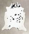 Black and White X-Large Brazilian Cowhide Rug 7'4