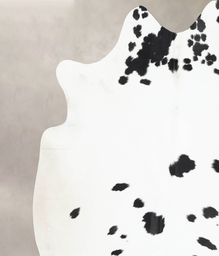 Black and White X-Large Brazilian Cowhide Rug 7'4"H x 6'10"W #B13338 by Hudson Hides