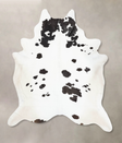 Black and White XX-Large Brazilian Cowhide Rug 9'8"H x 7'11"W #B13340 by Hudson Hides
