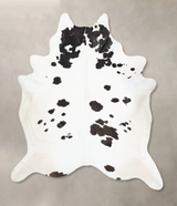 Black and White XX-Large Brazilian Cowhide Rug 9'8"H x 7'11"W #B13340 by Hudson Hides