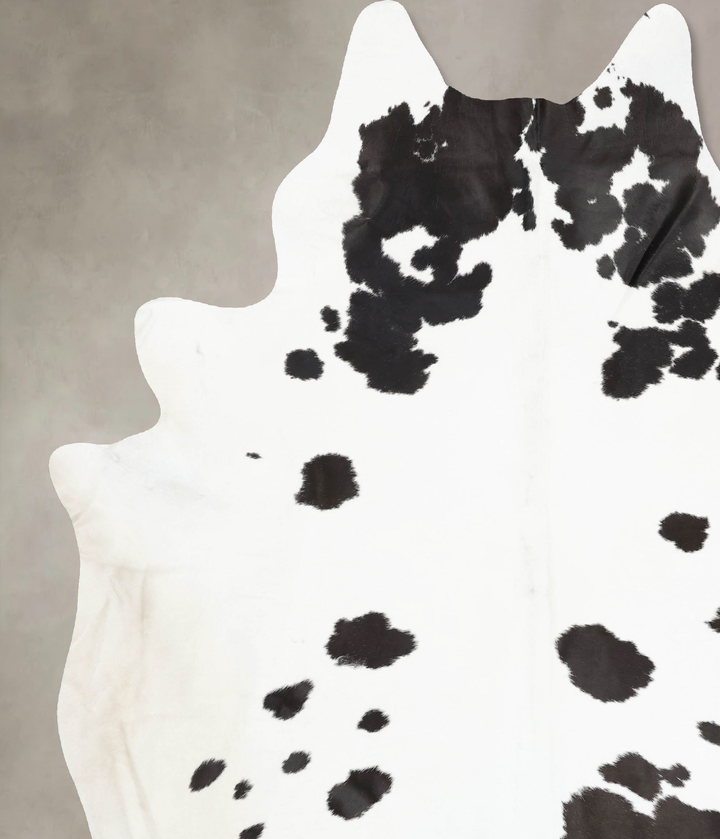 Black and White XX-Large Brazilian Cowhide Rug 9'8"H x 7'11"W #B13340 by Hudson Hides