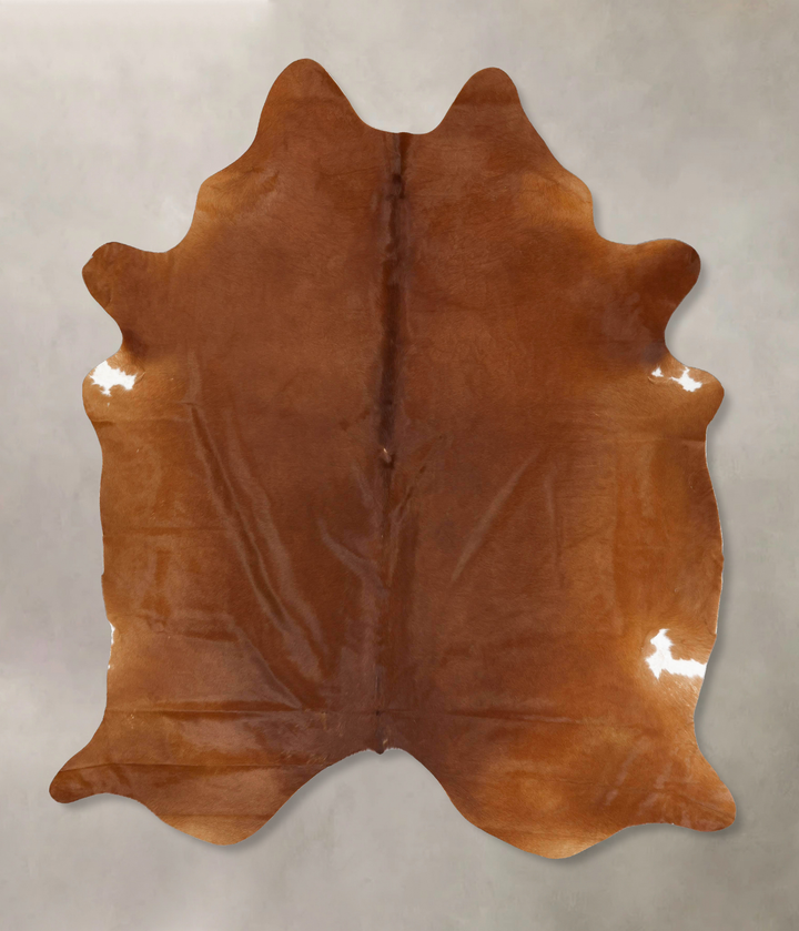 Solid Brown XX-Large Brazilian Cowhide Rug 8'10"H x 6'10"W #B13342 by Hudson Hides