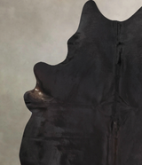 Solid Black X-Large Brazilian Cowhide Rug 7'8"H x 6'1"W #B13343 by Hudson Hides