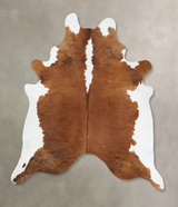 Hereford XX-Large Brazilian Cowhide Rug 8'6"H x 7'4"W #B13347 by Hudson Hides