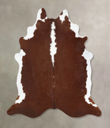 Hereford XX-Large Brazilian Cowhide Rug 7'8"H x 7'0"W #B13348 by Hudson Hides