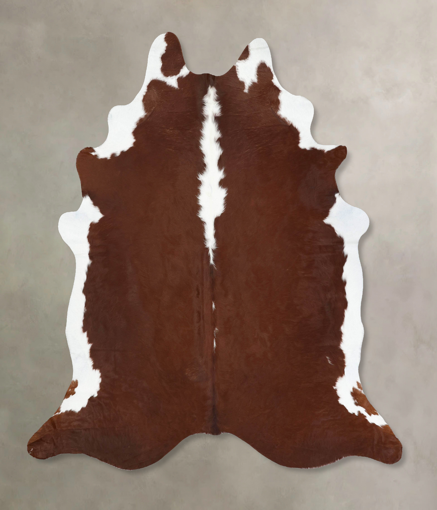 Hereford XX-Large Brazilian Cowhide Rug 7'8"H x 7'0"W #B13348 by Hudson Hides