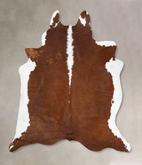 Hereford XX-Large Brazilian Cowhide Rug 7'10"H x 7'2"W #B13349 by Hudson Hides