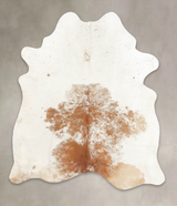 Salt and Pepper Brown X-Large Brazilian Cowhide Rug 6'10"H x 5'10"W #B1335 by Hudson Hides