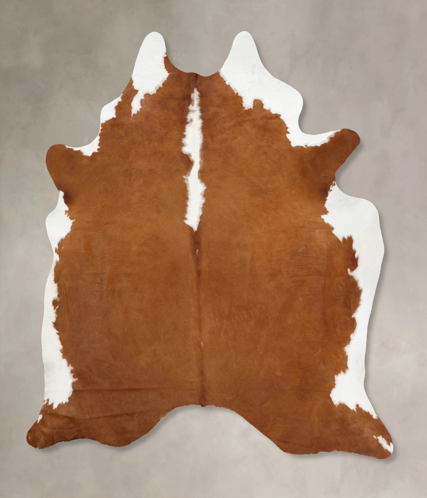 Hereford XX-Large Brazilian Cowhide Rug 8'10"H x 7'5"W #B13350 by Hudson Hides