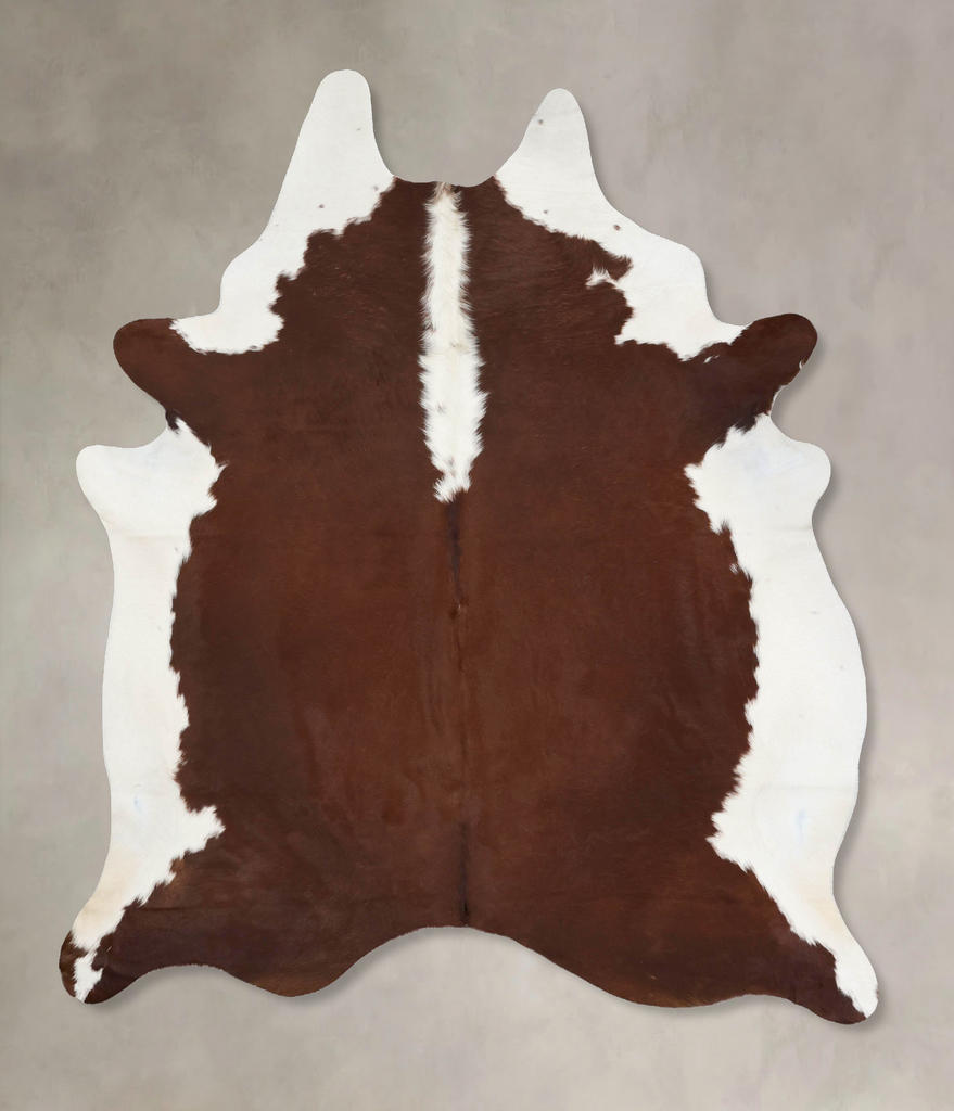 Hereford XX-Large Brazilian Cowhide Rug 8'8"H x 6'8"W #B13351 by Hudson Hides