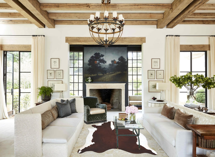 Hereford XX-Large Brazilian Cowhide Rug 8'8"H x 6'8"W #B13351 by Hudson Hides