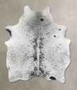 Salt and Pepper Black Large Brazilian Cowhide Rug 7'2"H x 5'5"W #B13353 by Hudson Hides
