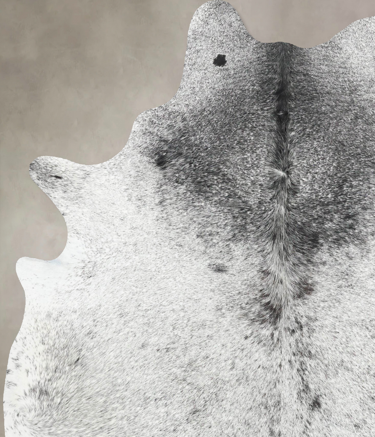 Salt and Pepper Black Cowhide Rug #B13356
