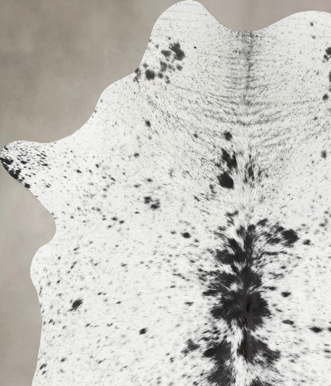 Salt and Pepper Black X-Large Brazilian Cowhide Rug 7'7"H x 5'5"W #B13
