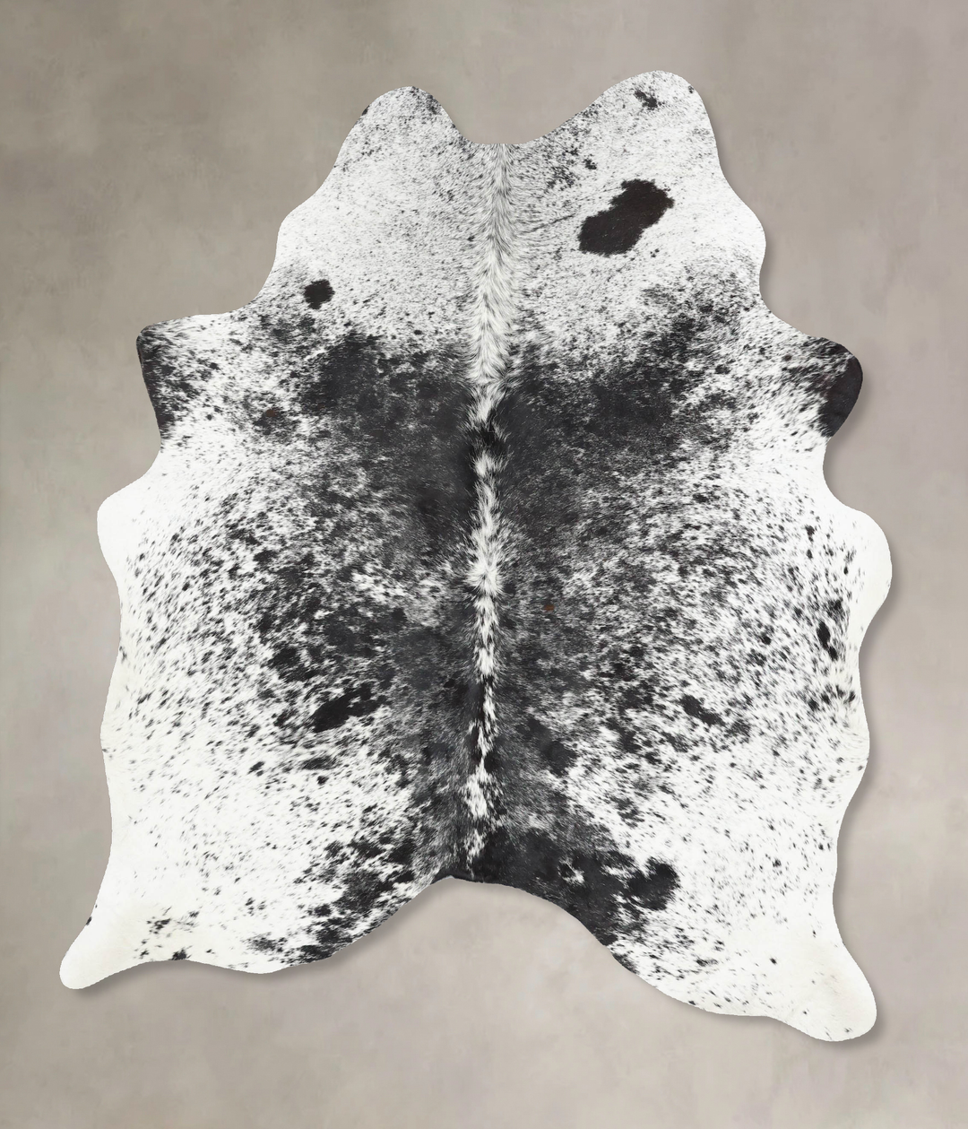 Salt and Pepper Black Large Brazilian Cowhide Rug 6'7"H x 5'1"W #B1336