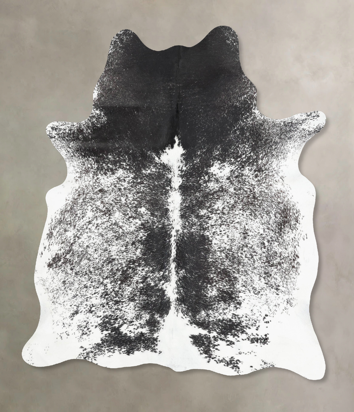 Salt and Pepper Black Large Brazilian Cowhide Rug 6'11"H x 5'3"W #B13368 by Hudson Hides